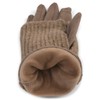 styleBreaker Women's Touchscreen Fabric Gloves with Removable Knitted Cuffs, Warm,