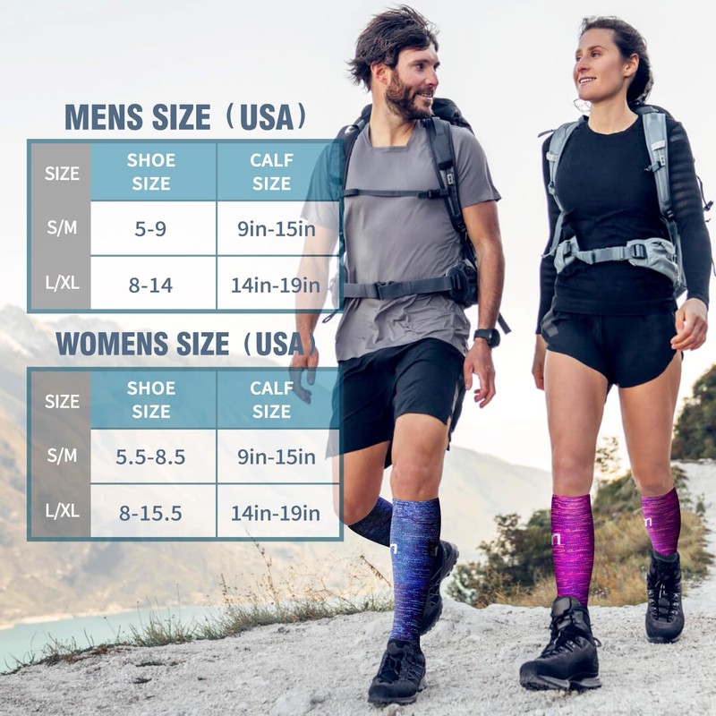 Bluemaple 6 Pack Copper Compression Socks for Women and Men