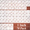 1 Inch Alphabet Letter Stencils for Painting - 70 Pack
