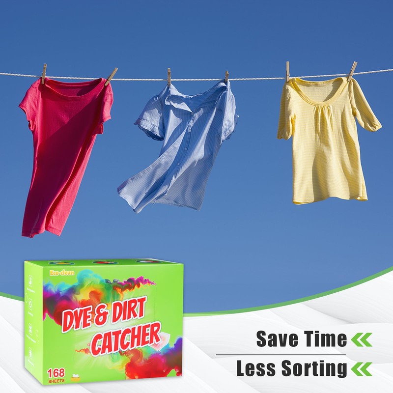 168 Count Color Abosorber Sheets for Laundry - Dye Catchers