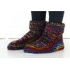 LOUDelephant Hand Knitted Wool Slipper Socks - SD Black Rainbow