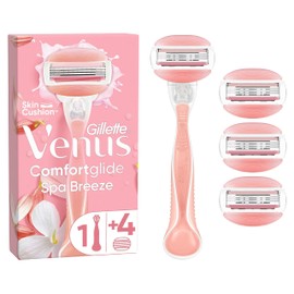 Gillette Venus Gillette Venus Comfortglide Spa Breeze Rasierklingen Damen, 4 Ersatzklingen für Damenrasierer + Handstück