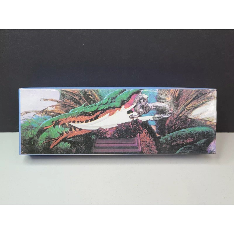 Dragon Letter Opener Knife With Wooden Stand Fantasy Mythical