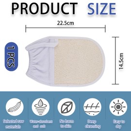 Natural Loofah Mitt,Exfoliating Gloves - Scrub and Remove Dead Skin Cells,Body Exfoliator Turkish Hammam Bath Gloves Skin Exfoliating Glove Mitt,for Men Women Deep Cleansing Bath Shower Accessories