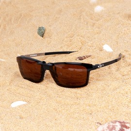 Polarized CLIP-ON Sunglasses for Oakley Pitchman OX8050 (55 X 18, Brown)