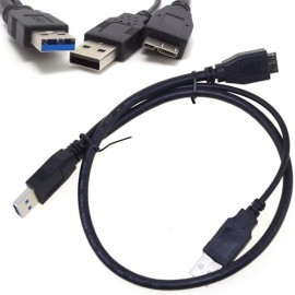 ABLEGRID USB 3.0 Y Cable Cord Lead for Seagate FreeAgent GoFlex Desk External Hard Drive