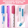 6 Pack Fabric Glue Pen Refills, 2" L x 0.6"