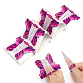 AHIER Butterfly-Shape Self-Adhesive Gel Nail Extension Forms - 100PCS Acrylic DIY Tool for UV Gel Guide Stickers