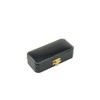 Quality Antique Style Black Leatherette Cufflink Box - Beautiful Quality