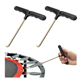 Quacc 2 PCS Trampoline Spring Pull Tool, Trampoline Hook Tool, Spring Pull T-Hook with Plastic Handle for Jumping Trampoline Spring Installation