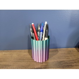 Round Wavy Pencil Pen Holder, Makeup Holder, Pencil Organizer, Pen Cup, Office Desk Organizer