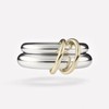 Shapes Studio Waterproof Linked Ring, Link Ring (Acacia), stackable Ring(solarium),