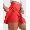 CRZ YOGA Tennis Skirts for Women High Waisted Side Slit