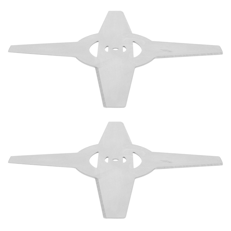2PCS Mower Blades 4 Teeth Head Blades 7.9in Stainless Steel