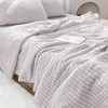 Exclusivo Mezcla Jacquard Stripe King Size Comforter Set, Reversible Lightweight