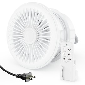 HG Power 6 Inch Bathroom Exhaust Fan One-Way Ventilation Fan with Backdraft Damper & Remote Control, 4-Speed 2100 RPM 182 CFM Low Noise Vent Fan for Kitchen, Toilet, Wall and Ceiling Mount