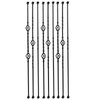 Sidasu Wrought Iron Balusters Set of 9 Hollow Double Basket