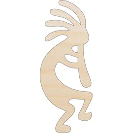 Kokopelli - Laser Cut Out Unfinished Wood Craft Shape WLD31 12" / 1/4" thick