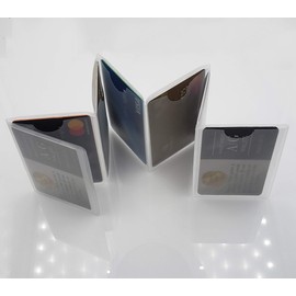 AG Wallets Set of 2 Unisex Clear Plastic Premium Quality Wallet Insert from (Accordion)