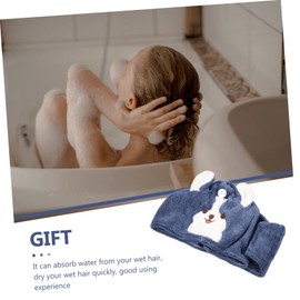 minkissy Water Absorbent Hair Drying Towel Wrap Soft Fleece Dry Hair Cap for Bath Makeup