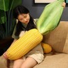 Tikwisdom Simulation corn cob plush pillow, 3D simulation green corn,