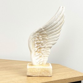 26.5cm Tall Terracotta Angel Wing on Stand Ornament for Living Room Abstract Art Statue Sculpture Gift