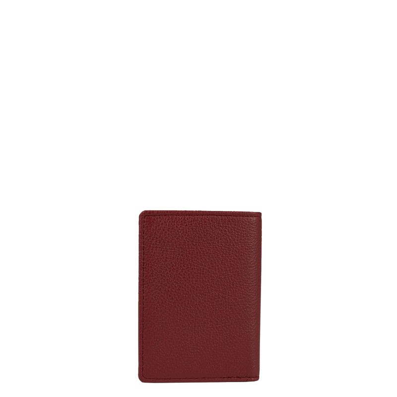 BEMON Enzo Leather Card Holder, darkred, Leather Card Holder Bemon