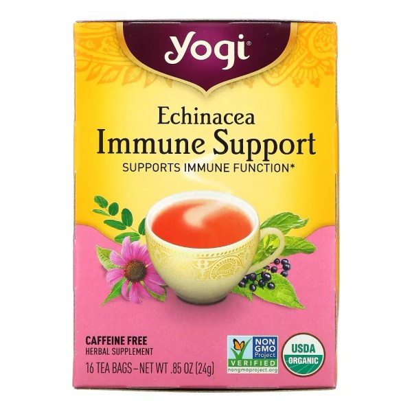 Yogi Té Echinacea Soporte Inmune Sin Cafeína 24g Sfn