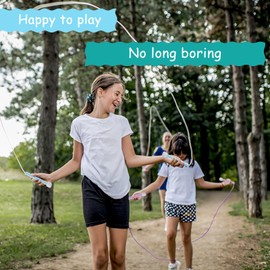 Jump Rope For Kids,Jump Rope Kids,Adjustable Soft Skipping Rope,Toddler Jump Rope With PVC Handles And Back CoverFor Kids, Boys,Girls,Women, Men,Exercise Activity,Outdoor Fitness