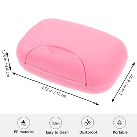 2 Pcs Soap Dish with Lid Waterproof and Leakproof Soap Box Sealed Soap Case for Shower Travel Hiking Bathroom School Gym and Camp (Pink+Blue)