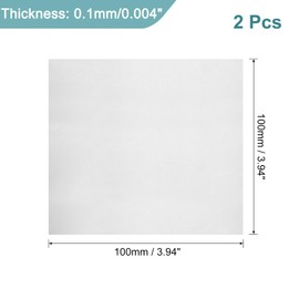 QUARKZMAN 2 Pezzi GR2 Lastra In Titanio, 100x100x0.1mm Lamiera Lega Titanio Per Macchinari Industriali Lavorazione Metalli (4"x4"x0.004")