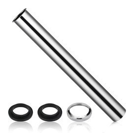 Cieex Universal Immersion Pipe for Siphon 300 mm, Extension Pipe Drain, Pipe Siphon Chrome, 1 1/4 Inch x 32 mm - Chrome