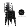 COMHOMA Metal Dining Chair Industrial Modern Iron Stackable Bistro Chair