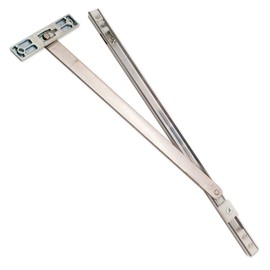 Truly PVC Supplies 1 x 335mm Stainless Steel Restrictor Door Stay with adjustable friction pad - holds open at 90°