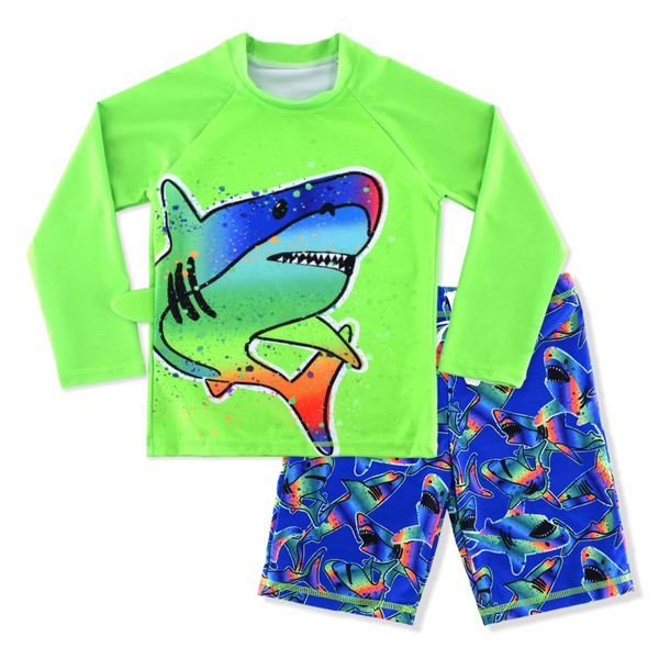CARMEISON Boys UPF 50+ Long Sleeve Rash Guard and Swim