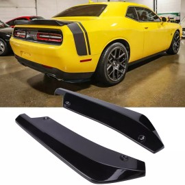 MTD Rear Bumper Lip Diffuser Splitter Canard For Dodge Charger Challenger SRT RT SXT