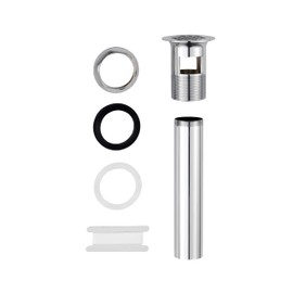 ZM Grid Drain Strainer Assembly with Overflow for Bathroom Sink, Brass, Chrome Finish