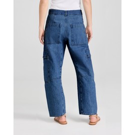 Kedera Fall Women's Causal Baggy Boyfriend Cargo Jeans Vintage Wide Leg High Waisted Barrel Denim Ankle Pants