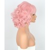 Lucoacos 50s Wig for Pink Ladies Vintage Honeycomb Shaped Bob