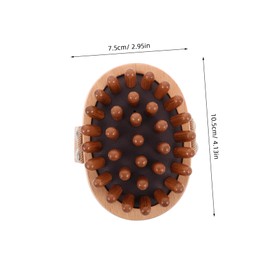 Ipetboom Wooden Massage Brush with Design Soft Cushioning Full Body Massage Tool Ergonomic Natural Wood for Muscle Versatile Use for Back Legs and Feet