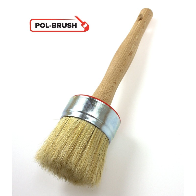 Natural Bristle Round Paint Brushes | (fi55mm)