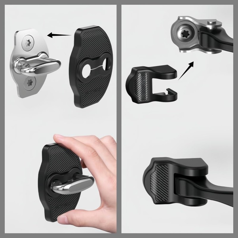 TPU Car Door Lock Cover Protector Set for 2019-2026 Model