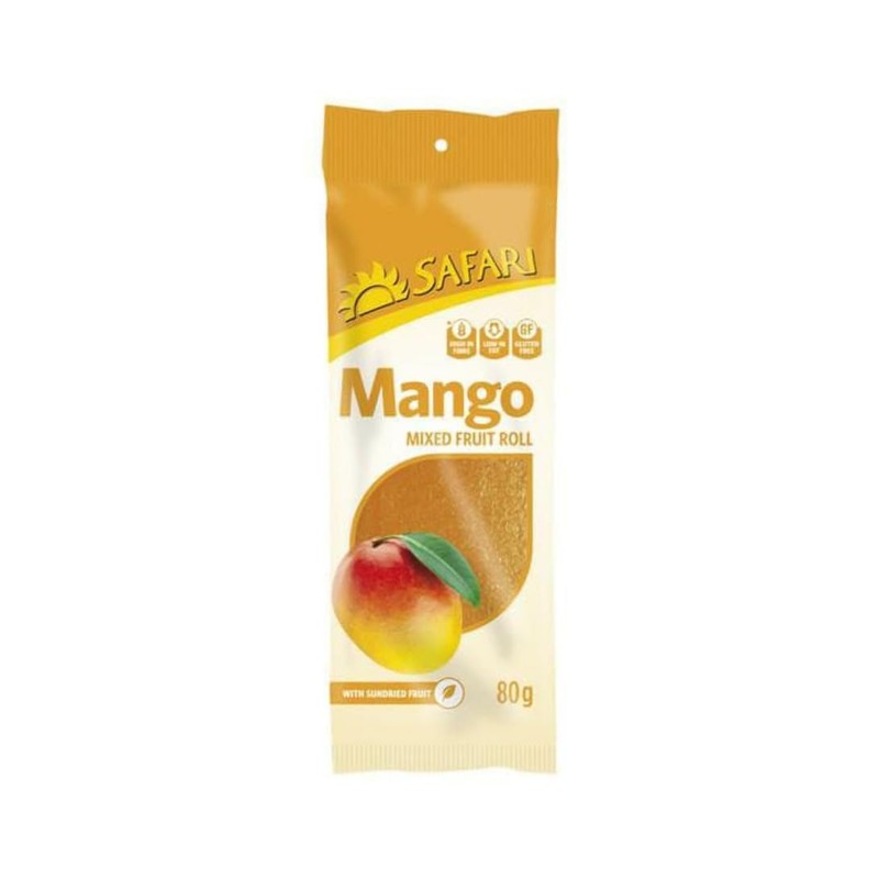 Safari Fruit Rolls Mango 80g Pack