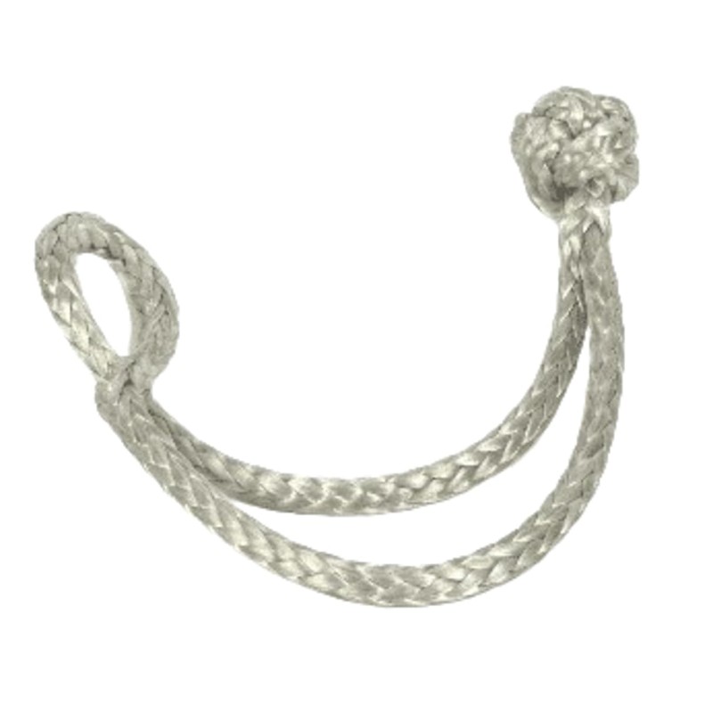 New Marine Dyneema D-2 Rope Shackle, 4 mm, Silver, Breaking