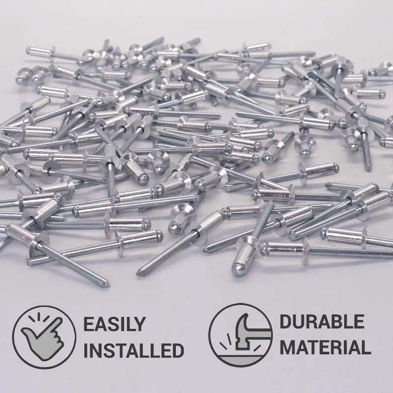 SKIR'CO Countersunk Aluminium Blind Rivets 4.8 x 12 mm Steel