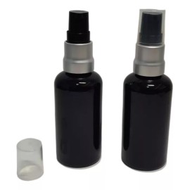Meliars Frasco 50 Ml Negro Con Atomizador Plata -70 Pzs