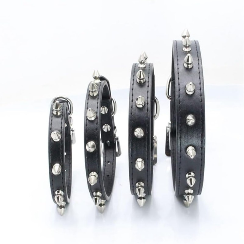 Small Spiked Dog Collar, Spiky Studded Stud Rivet Pu Leather