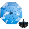 ZUOYOUZ Compact Travel Umbrella,Automatic,Lightweight,Windproof Strong,Folding Umbrella with Pattern for Rain&Sun-Men&Women