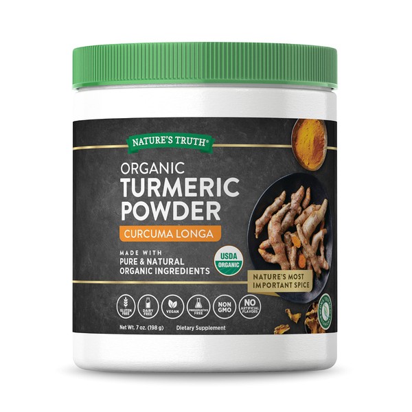 Organic Turmeric Powder | 7 oz | Non-GMO & Gluten Free Supplement | by Nature's Truth