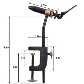 Rotary Fly Tying Vise, 360°Rotating Fishing Vise Clamp Practical Jig Tying Vise Fly Tying Tool